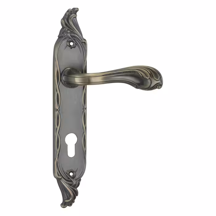 Door Handles on Plate