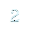House Door Numerals Numbers - Number 0 to 9 in Satin Chrome Finish 75mm