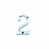 House Door Numerals Numbers - Number 0 to 9 in Polished Nickel Finish 75mm