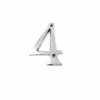 House Door Numerals Numbers - Number 0 to 9 in Polished Nickel Finish 75mm