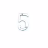 House Door Numerals Numbers - Number 0 to 9 in Polished Nickel Finish 75mm