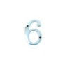House Door Numerals Numbers - Number 0 to 9 in Satin Chrome Finish 75mm