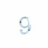 House Door Numerals Numbers - Number 0 to 9 in Polished Chrome Finish 75mm