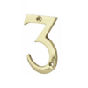 House Door Numerals Numbers - Number 0 to 9 in Polished Brass Finish - 50mm