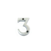 House Door Numerals Numbers from 0 to 9 in Satin Chrome Finish - 50mm