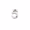 House Door Numerals Numbers from 0 to 9 in Satin Chrome Finish - 50mm