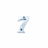 House Door Numerals Numbers from 0 to 9 in Satin Chrome Finish - 50mm