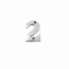House door numerals numbers - numbers : 0 - 9 in polished chrome finish - 50 mm