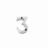 House door numerals numbers - numbers : 0 - 9 in polished chrome finish - 50 mm