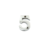 House door numerals numbers - numbers : 0 - 9 in polished chrome finish - 50 mm