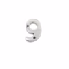 House door numerals numbers - numbers : 0 - 9 in polished chrome finish - 50 mm