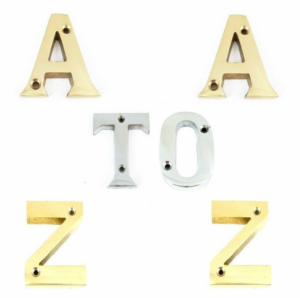 House Door Flat Number Alphabet Letters Names Solid in  Variations 2" 50mm