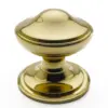 Centre Door Knob 100mm  - Polished Brass