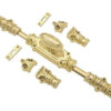 Beaded Espagnolette Bolt or Cremone Bolt - Upto 9 feet Doors and Windows  - Polished Brass
