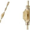 Rice Trio Espagnolette/Crémone Lock Bolt for up to 9' high Door/Window  - Polished Brass