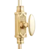 Oval Knob Stephaney Espagnolette Lock Bolt for up to 9 Feet High Doors & Windows  - Polished Brass U