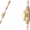 Oval Knob Stephaney Espagnolette Lock Bolt for up to 9 Feet High Doors & Windows  - Polished Brass U