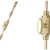 Oval Knob Stephaney Espagnolette Lock Bolt for up to 9 Feet High Doors & Windows  - Polished Brass U