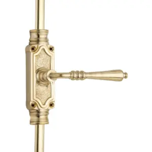 Lever Handle Door Brass Espagnolette Bolt - Upto 9 feet Doors  - Polished Brass