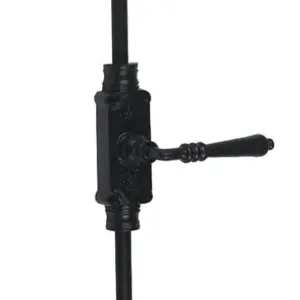 Lever Handle Espagnolette/Crémone Lock Bolt for up to 9' tall Doors/Windows - Antique Black  - Black Antique