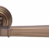 Lever on Rose - Premium Range - Morella Series - Traditionally Finished Matt Bronze -130mm X 52mm
