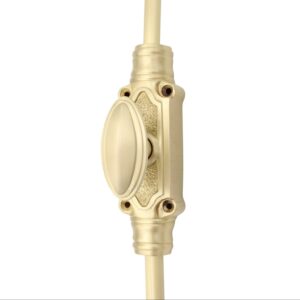 Hampton Reeded Cremone Bolt by Euro Art | Solid Brass Espagnolette Bolt  - Satin Brass