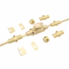 Hampton Reeded Cremone Bolt by Euro Art | Solid Brass Espagnolette Bolt  - Satin Brass