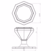 Jedo Forma Centre Door Knobs 70mm Polished Brass