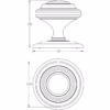 Jedo Sloane Centre Door Knobs 102mm Polished Brass