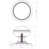 Jedo Belgravia Centre Door Knobs 66mm Satin Chrome