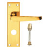 Lever on Back Plate Jovian -  Lever Bathroom -150x4Omm - Classic design  - Polished Brass