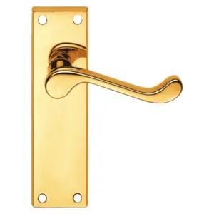 Valens Scroll Lever on Backplate Latch 150mm x 40mm (PAIR)