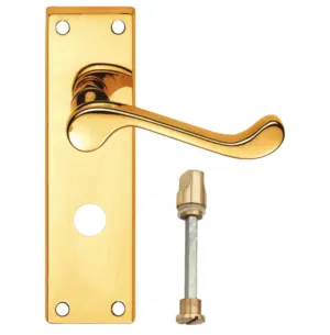 Valens Scroll Bathroom Lever on Backplate 150mm x 40mm (PAIR)