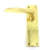 Probus Lever on back plate with Latch Handle with size 150mm x 50mm  - Polished Brass
