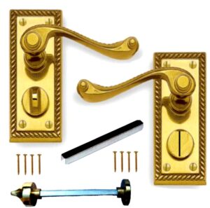 Lever on Back Plate Georgian - Lever Bathroom -150x45mm