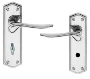 Shape Bathroom Lever on Back Plate