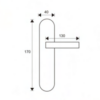 LB-5025 Architectural Range Lever - 170mm x 40mm x 130mm