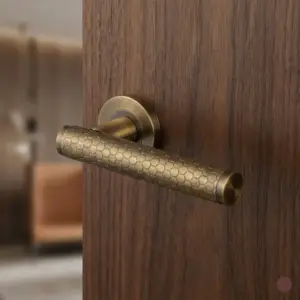 Hexagonal Honeycomb Luxury Interior Door Handle Set