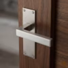 Belvedere Slimline backplate Luxury Interior Door Handle Set  - Polished Chrome