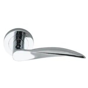 Waved Lever on Rose- Designer Range -123mm - Rose 50mm