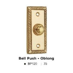 Bell Push - Oblong  - Polished Brass