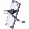 Valens Scroll Lever on Backplate Latch 118mm x 40mm (PAIR)  - Polished Brass