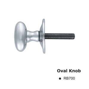 Oval Knob for Rack Bolt  - Polished Chrome