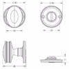 Burlington 40mm Turn & Release Antique Brass