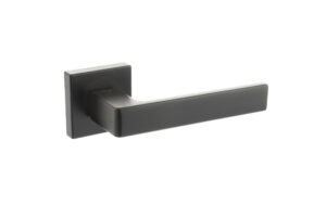 CTFMS254MB CleanTouch Anti-Bac Forme Asti Lever Door Handle on Minimal Square Rose - Matt Black