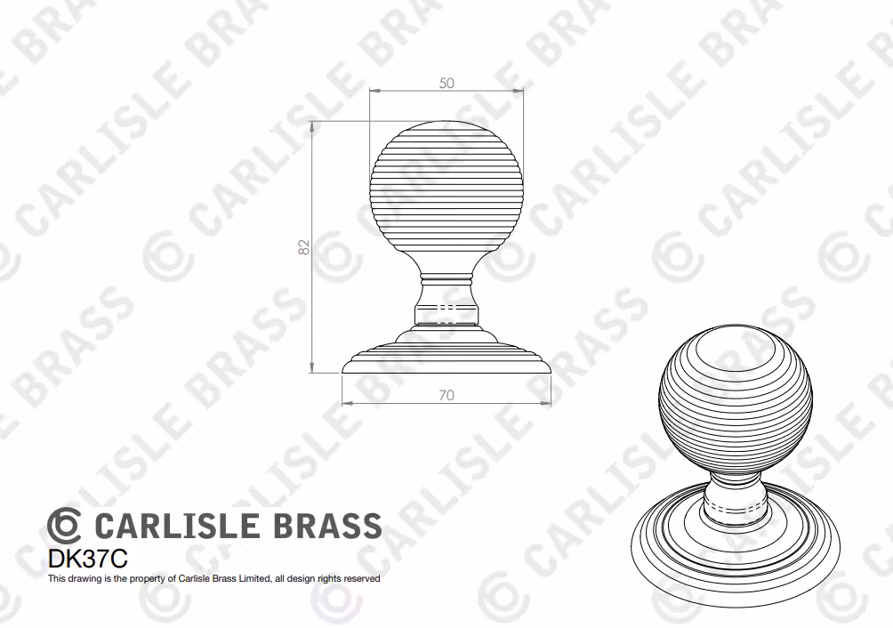 Delamain Reeded Knob - Image 3