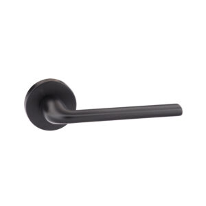 FMR133MB Forme Milly Lever Door Handle on Minimal Round Rose - Matt Black