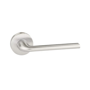 FMR133SC Forme Milly Lever Door Handle on Minimal Round Rose - Satin Chrome