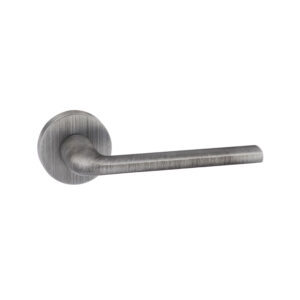 FMR133UG Forme Milly Lever Door Handle on Minimal Round Rose - Urban Graphite