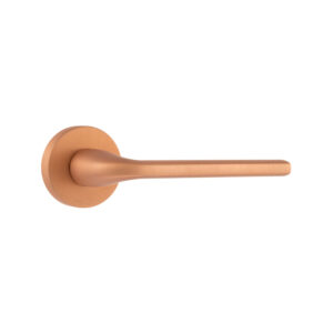 FMR133USC Forme Milly Lever Door Handle on Minimal Round Rose - Urban Satin Copper